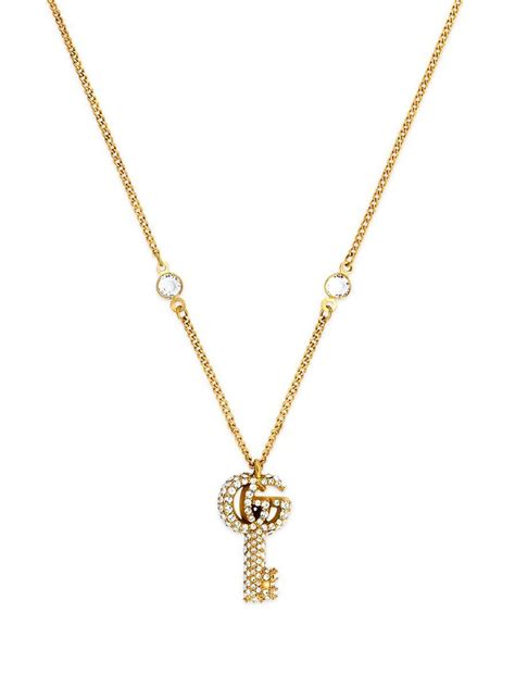 gucci double g key necklace|gg gucci necklace.